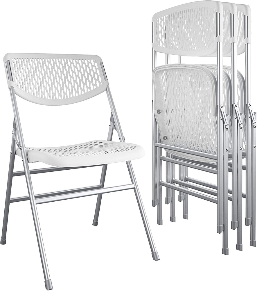 Ultra Durable XL Plastic Folding Chair Supports 300 Lbs Triple Strength Commercial Use