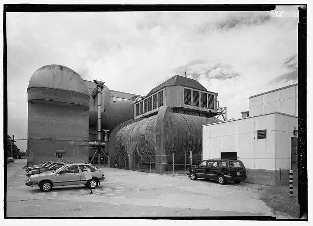 1. EXTERIOR VIEW SOUTHEAST CORNER 8-FOOT HIGH SPEED WIND TUNNEL. - NASA Langley