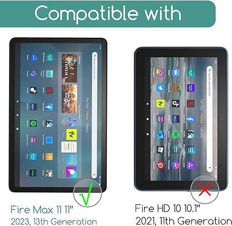 Max 11 Screen Protector Tempered Glass Screen Protector for Amazon 2-Pack Fire M