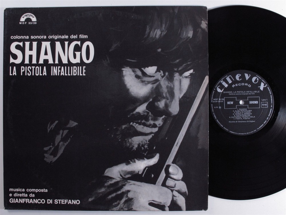 SHANGO - LA PISTOLA INFALLIBLE OST Gianfranco Di Stefano CINEVOX LP VG+ italy c