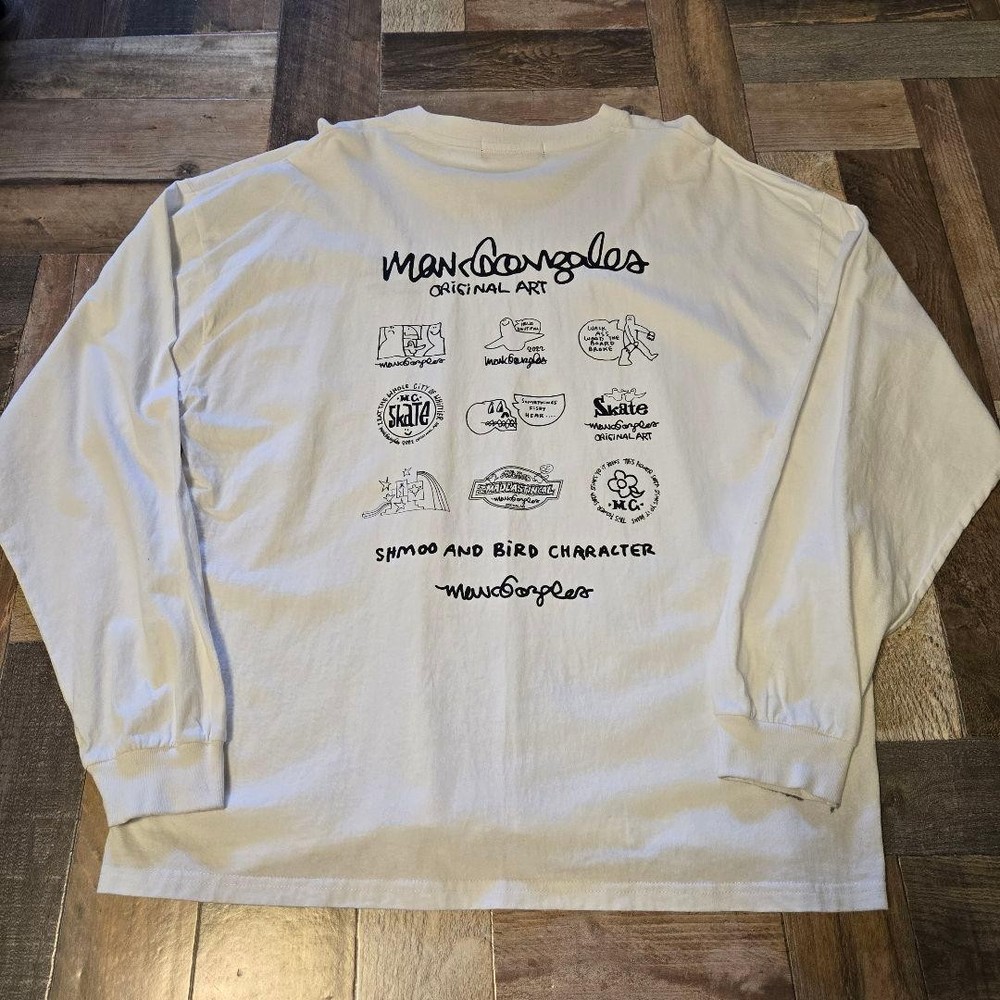 Mark Gonzales White T-Shirt Size L - Minimal Signs of Use