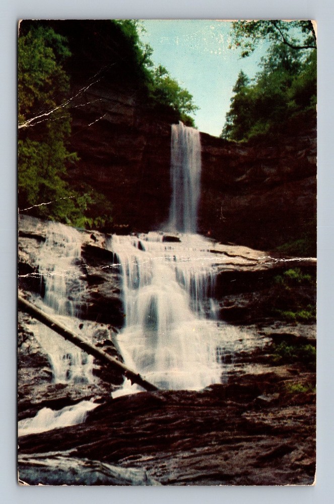 Vintage Raven Cliff Falls Postcard Near Caesar's Head South Carolina