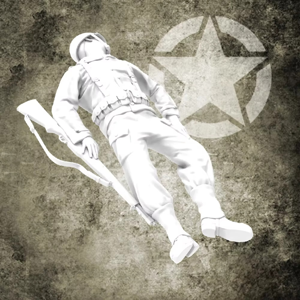 1/35 Resin Figure WWII The Lying US Soldier Unpainted Unassembled