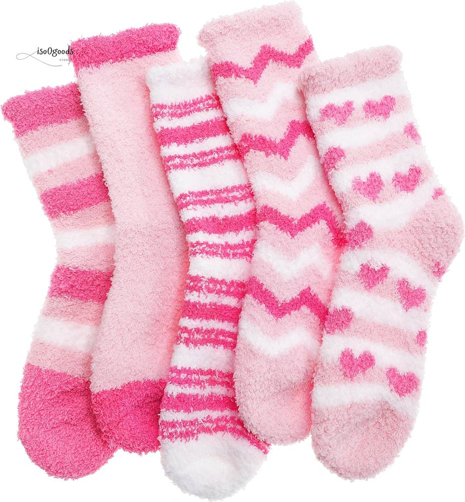 Womens Fuzzy Socks Cozy Fluffy Winter Cabin Slipper Warm Fleece Soft Thick