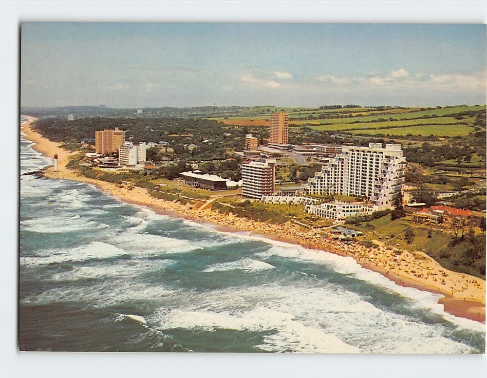 Postcard Aerial View Umhlanga Rocks Durban in KwaZulu-Natal South Africa