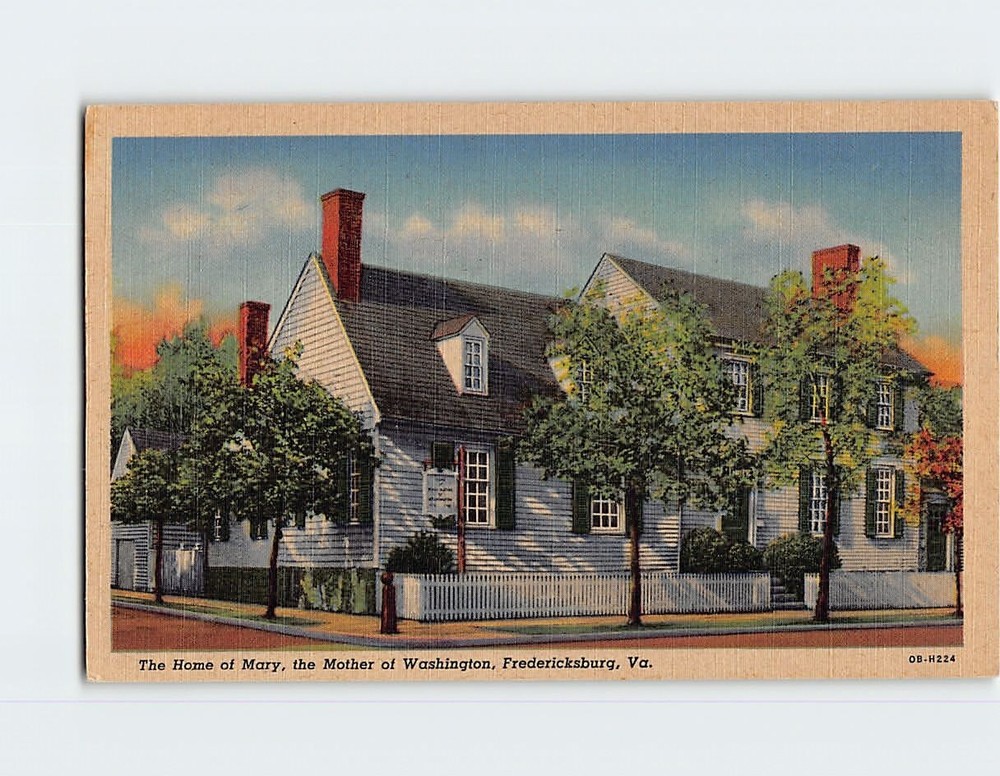 Postcard The Home of Mary, the Mother of Washington Fredericksburg Virginia USA