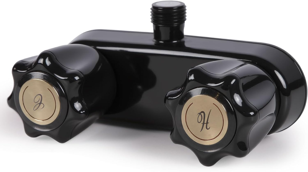 RV Shower Faucet Double Handle 4-Inch with Diverter for Campers