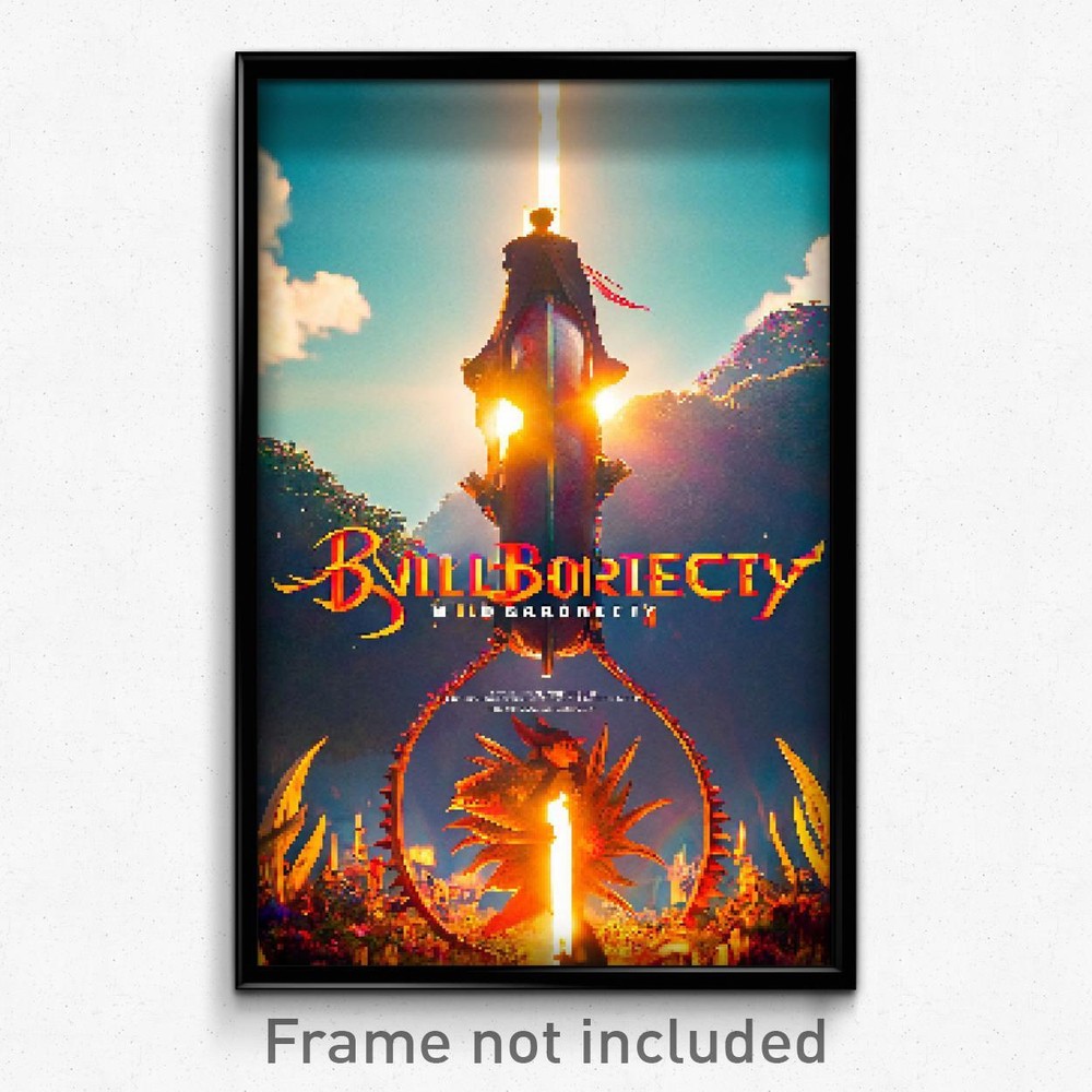 Pixel Art Poster - Wild Baronetcy (8 Bit Psychedelic Trippy Video Game Print)