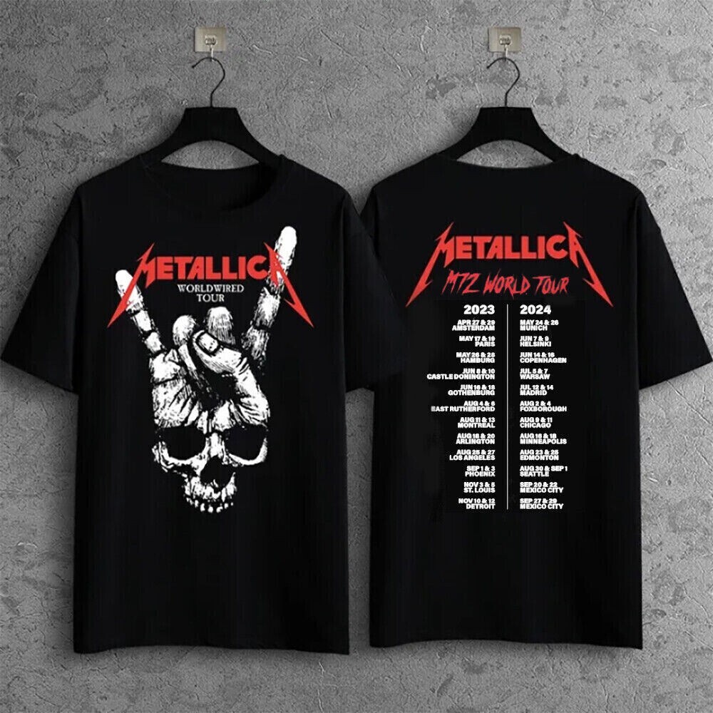 Metallica Metal Band Worldwired Tour & M72 World Tour 2023–2024 T-Shirt S-5XL