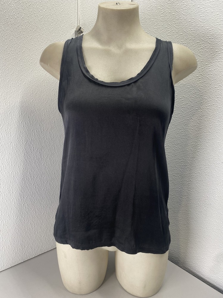 Reiss Womens Riley Silk Front Cami Tank Top Size S Black