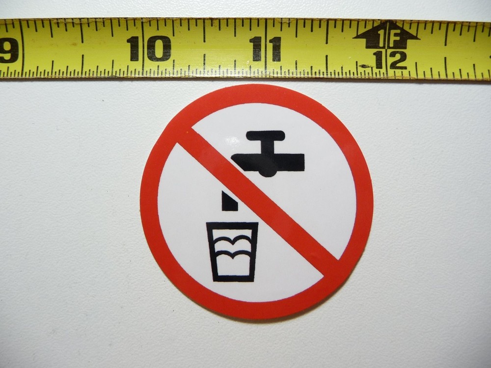 No Drinking Water Allowed Decal Sticker for Work Areas