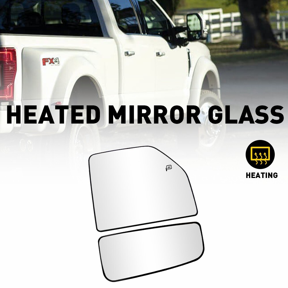Tow Mirror Glass Upper Lower Heated Passenger Right Side For 2017-2022 FORD F150