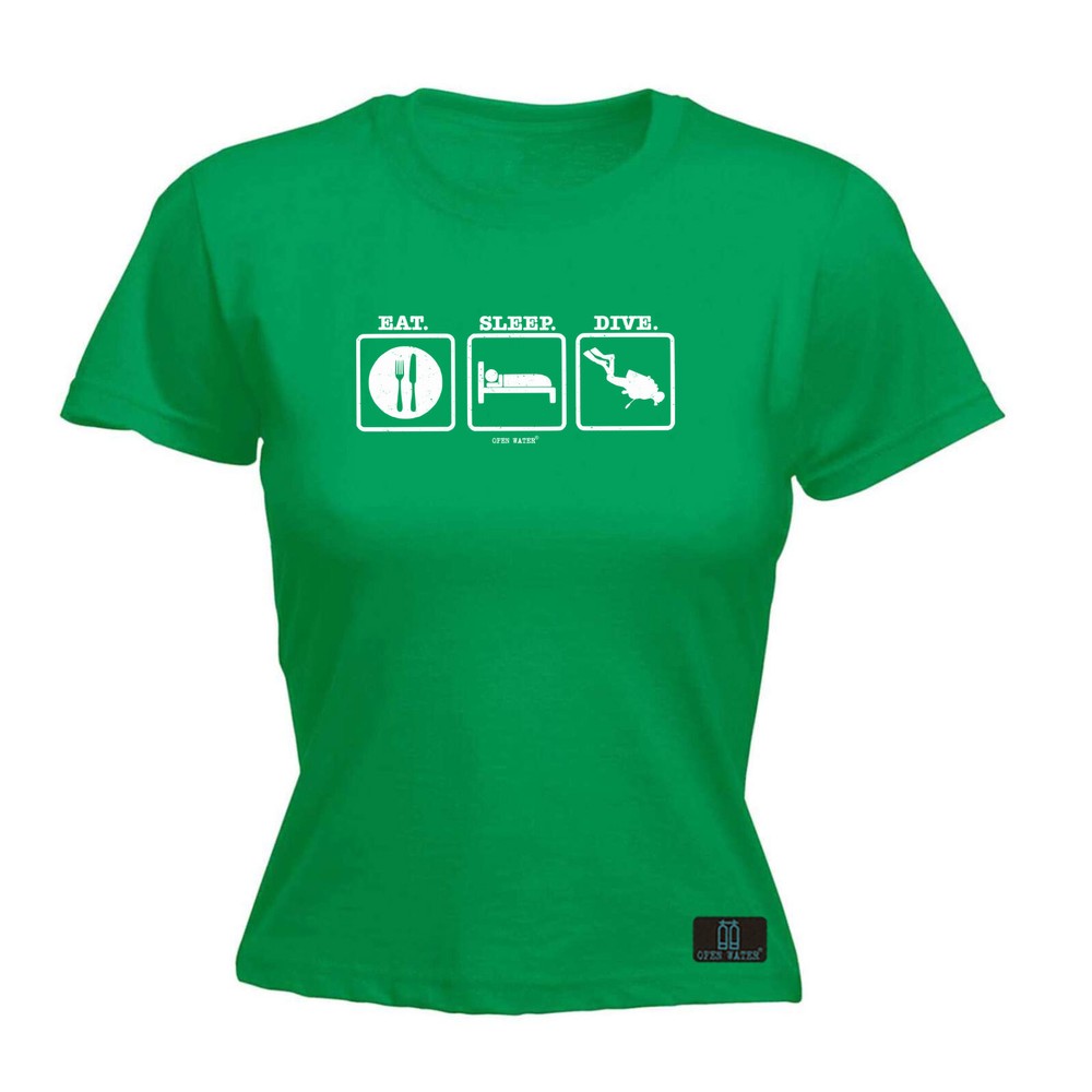 Scuba Diving Ow Eat Sleep Dive - Womens T Shirt Funny T-Shirt Gift Novelty