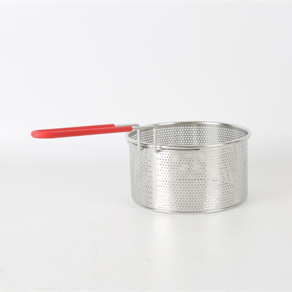 Deep Frying Pan Basket Metal Kitchen Strainers Grease Skimming Colander