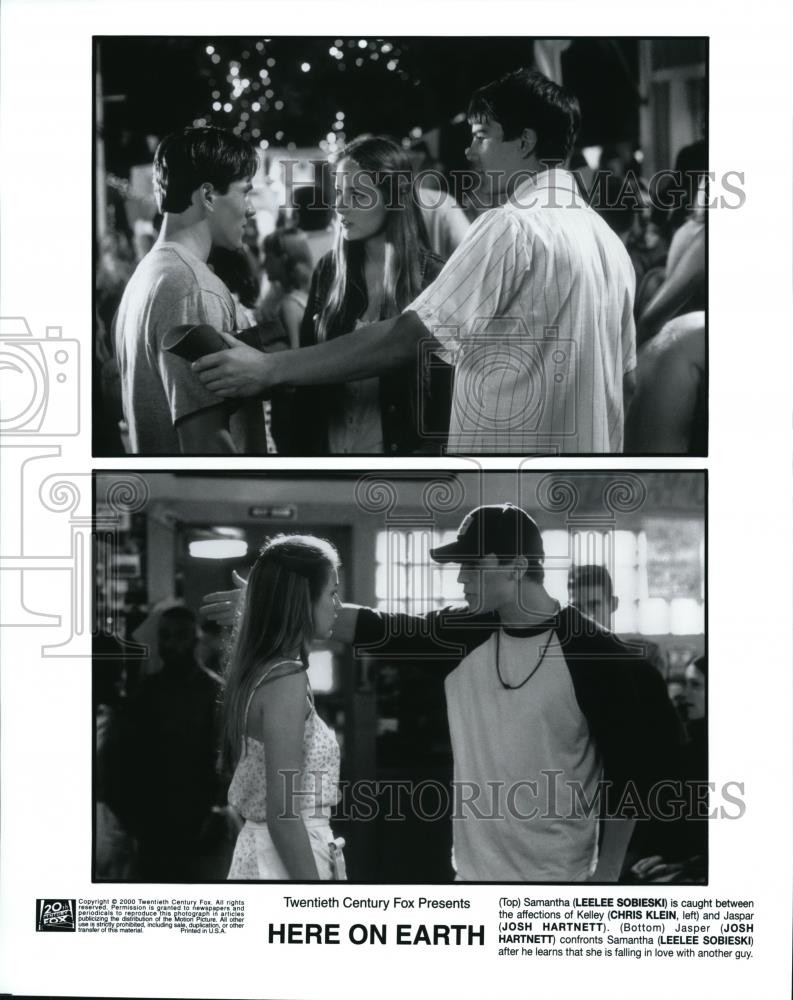2000 Press Photo Leelee Sobieski, Chris Klein, Josh Hartnett in Here On Earth