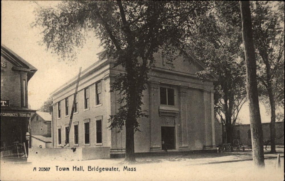 Town Hall Bridgewater Massachusetts unposted Rotograph UDB c1905 postcard n493