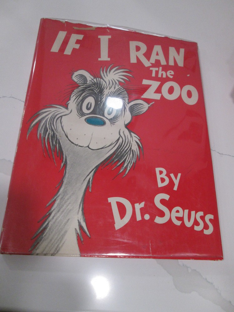 Dr. Seuss IF I RAN THE ZOO Vintage Edition in jacket Copy 900
