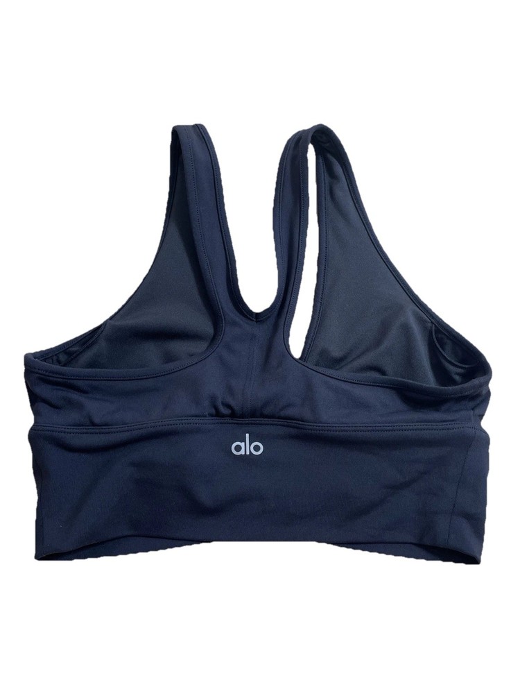 ALO Yoga Wild Thing Sports Bra Size S Black Woman’s Pullover Racerback