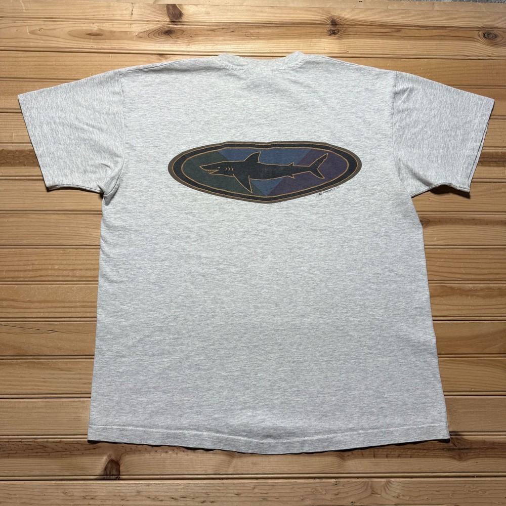 Vintage 1994 Newport Rhode Island Shark Logo Heather Souvenir T-Shirt USA - XL