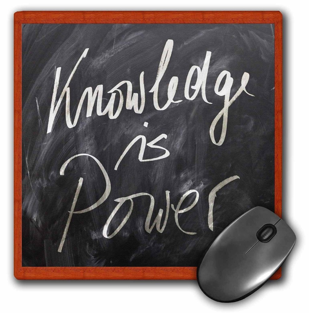 3dRose Chalk board with Knowledge slogan a great teacher or student gift MousePa