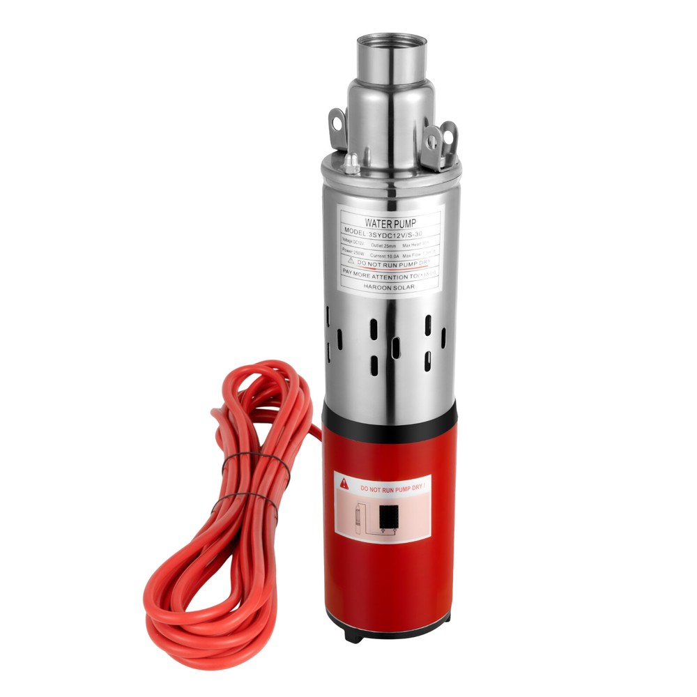 12V Submersible Pump Deep Well Water DC Pump Stainless Steel 12 Volt NEW