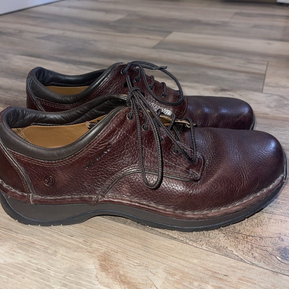 Red Wing 6704 Mens 10 D Safety Toe Oxfords Brown Leather Work Shoes Aluminum