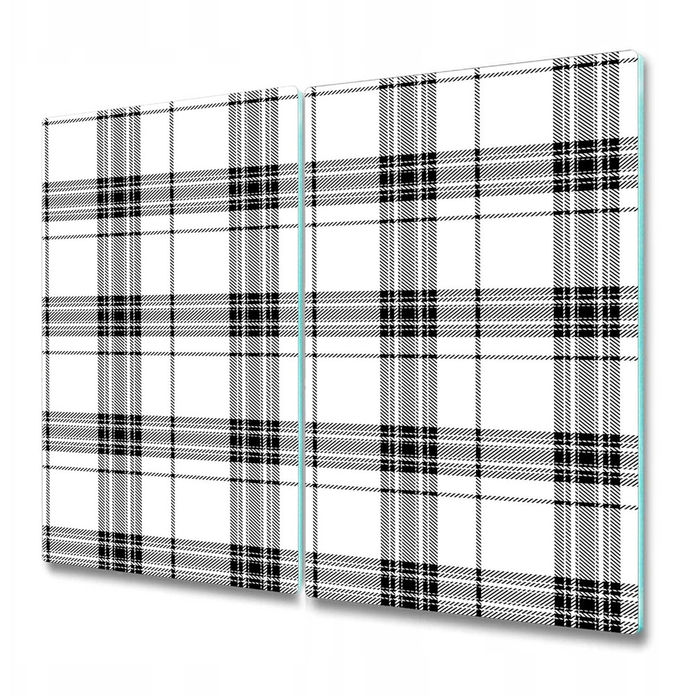 Glass Cutting Board Worktop Saver Classic Check simple Geometric 2x30x52