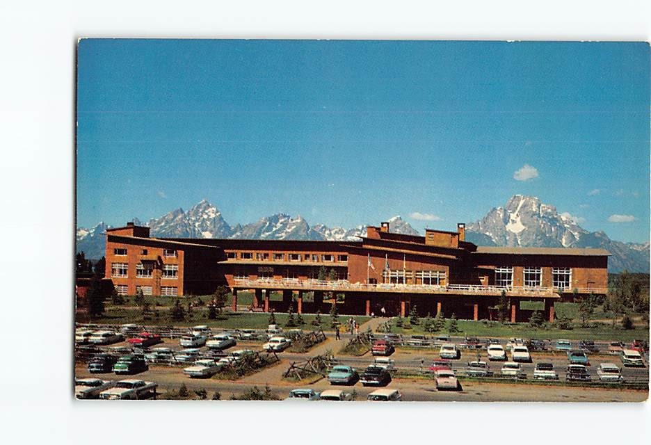 Postcard Jackson Lake Lodge Grand Teton National Park Wyoming USA