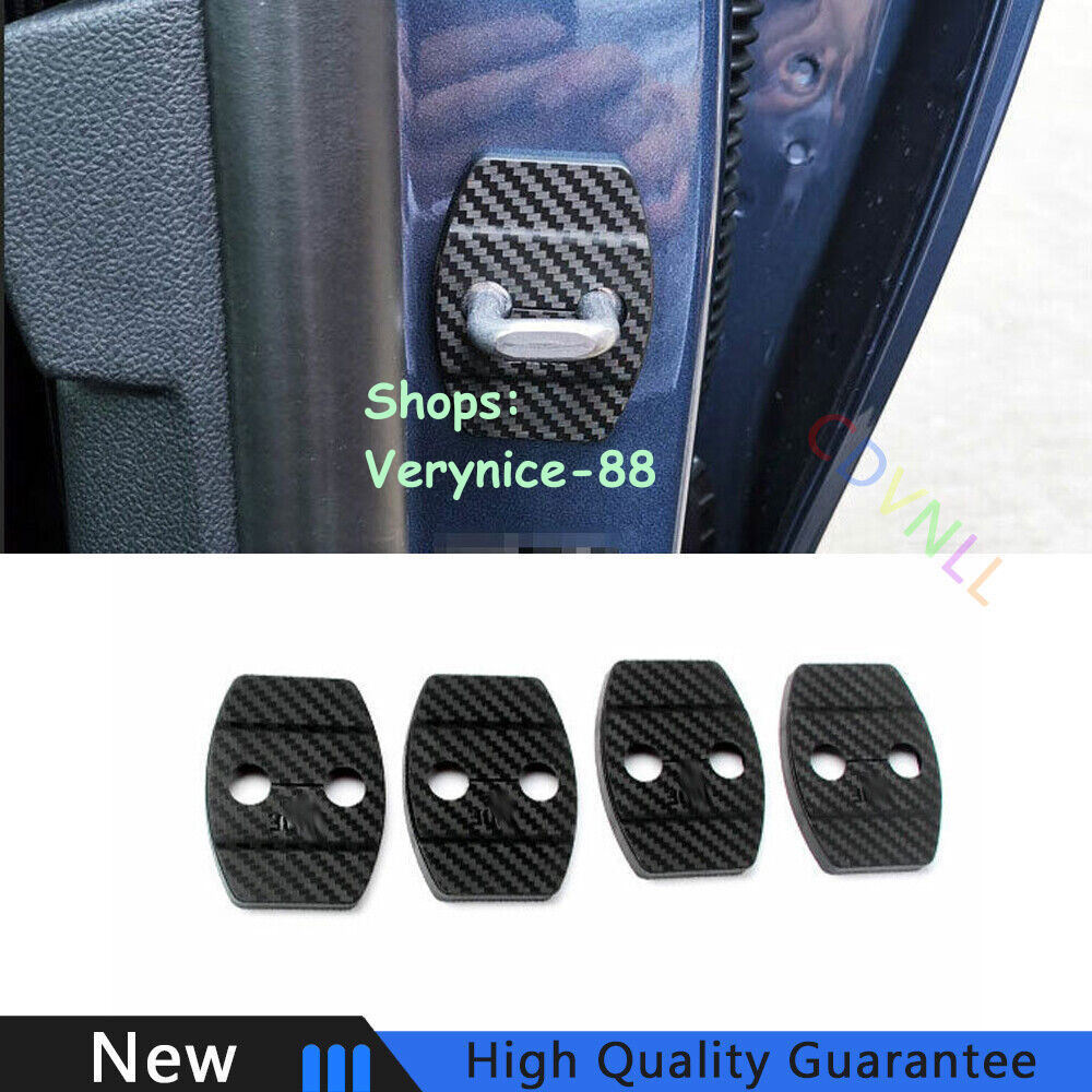 For Ford Escape Kuga 2020-2021 Carbon Fiber Door Lock Buckle Protection Trim 4PC