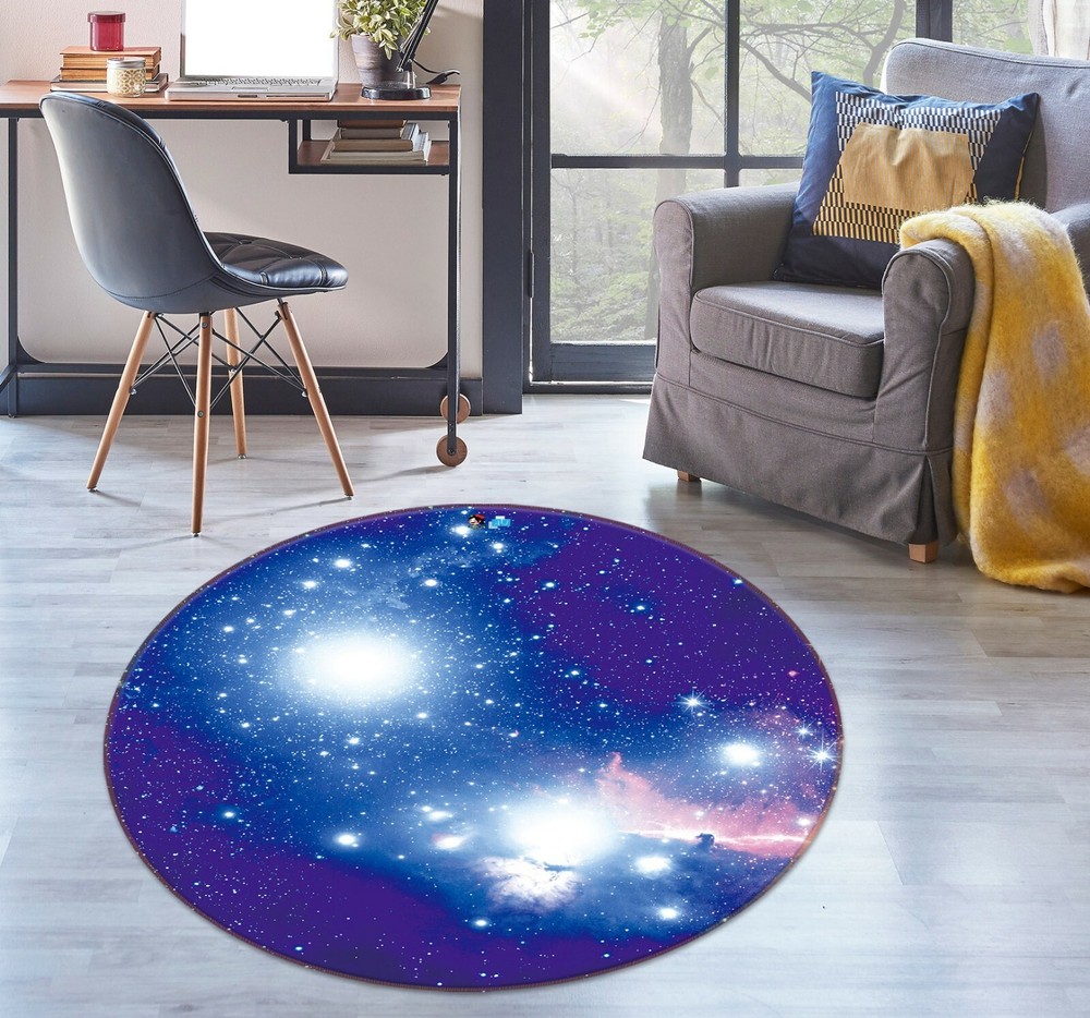 3D Purple Starry Sky NAO3668 Game Rug Mat Elegant Photo Carpet Mat Fay