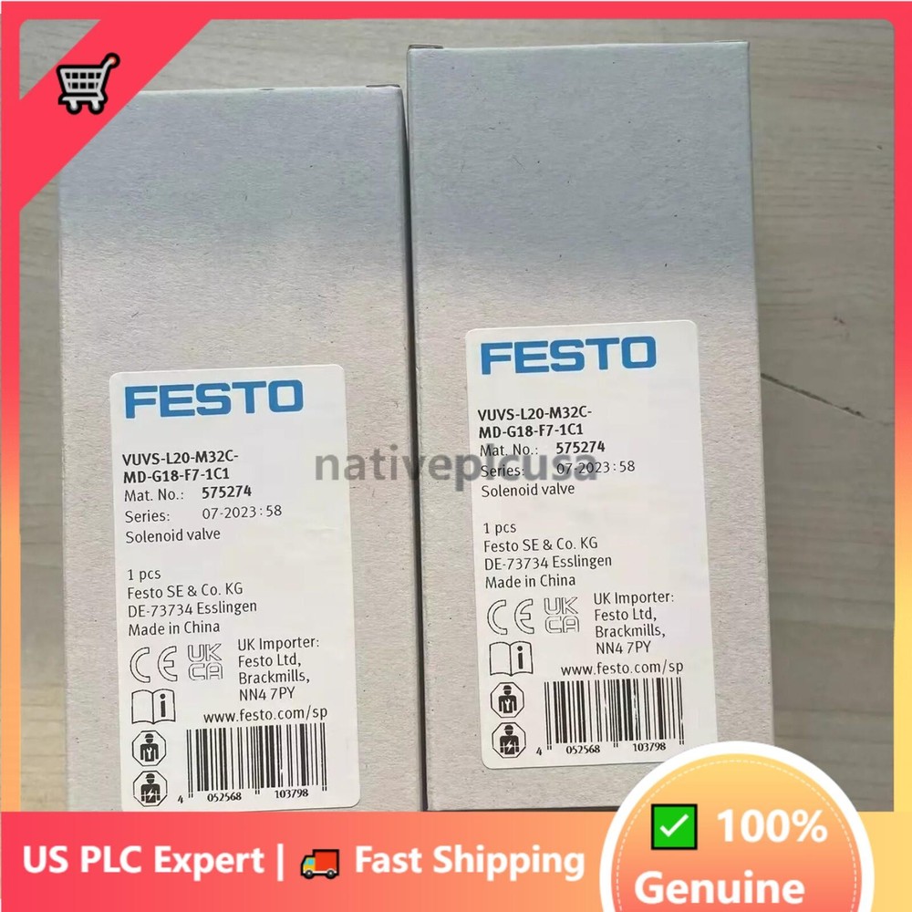 US FREE TAX New FESTO VUVS-L20-M32C-MD-G18-F7-1C1 575274 Solenoid Valve FNFP