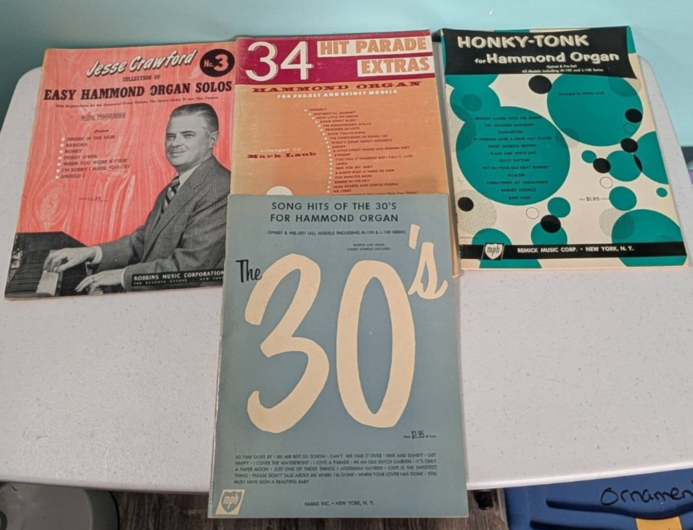 Hammond Organ Sheet Music Books Vintage Lot of 4 Made In USA