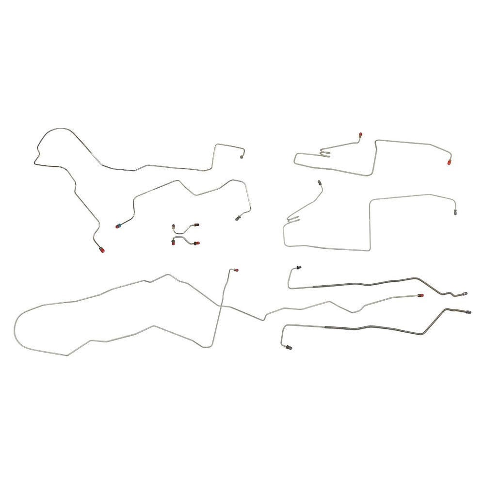 Complete Brake Line Kit for 4 Wheel Disc Tubes Without Traction Control Compatible with 1995-96 Cadillac Fleetwood OE Fit