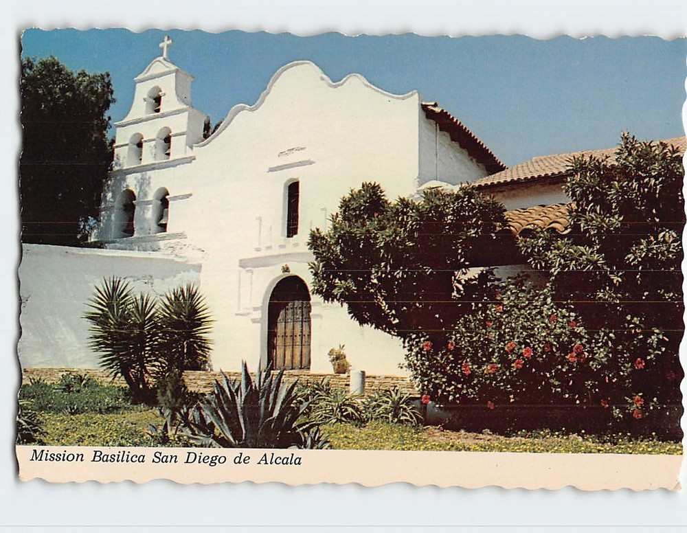 Postcard Mission Basilica San Diego de Alcala San Diego California