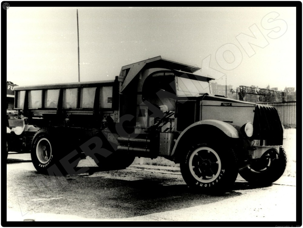 Vtg. Mack Trucks AC New Metal Sign: Vintage Mack Dump Truck