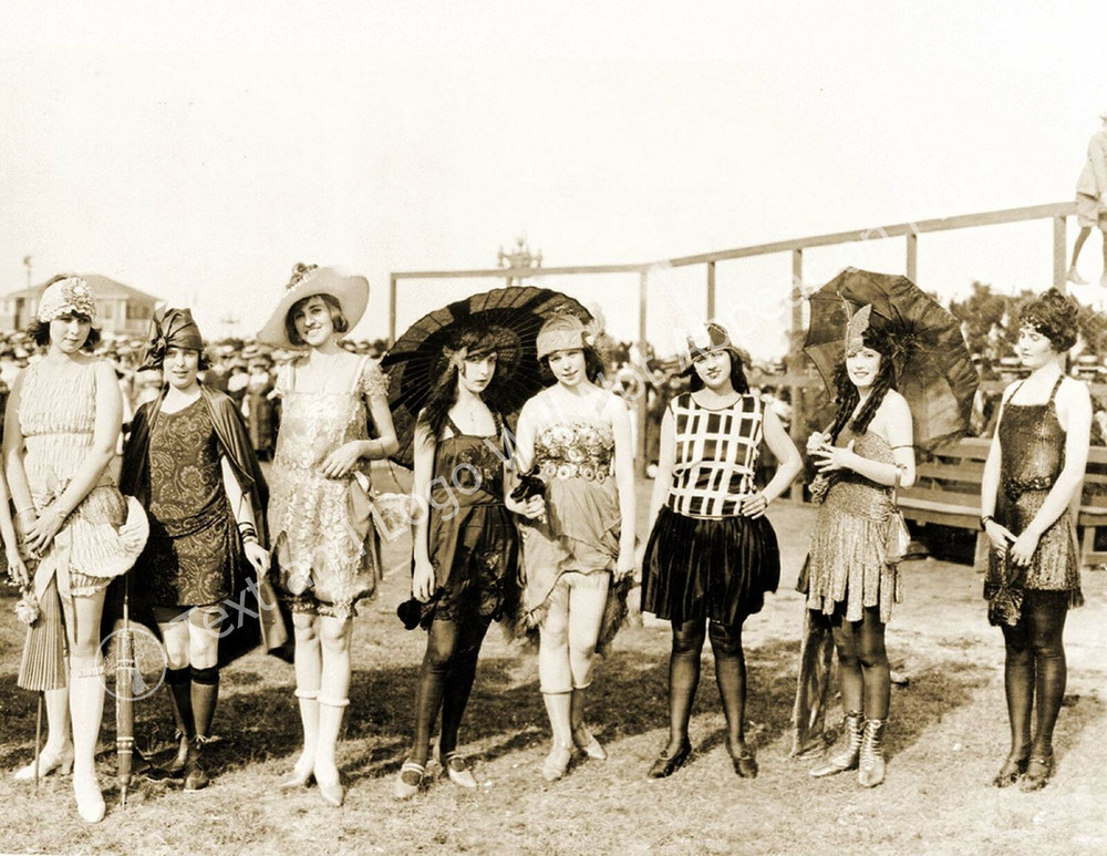 1923 Bathing Beauty Contest, Galveston, TX Vintage Old Photo 8.5