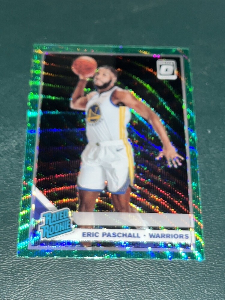 2019-20 Donruss Optic Eric Paschall Rookie Card FANATICS GREEN WAVE PRIZM