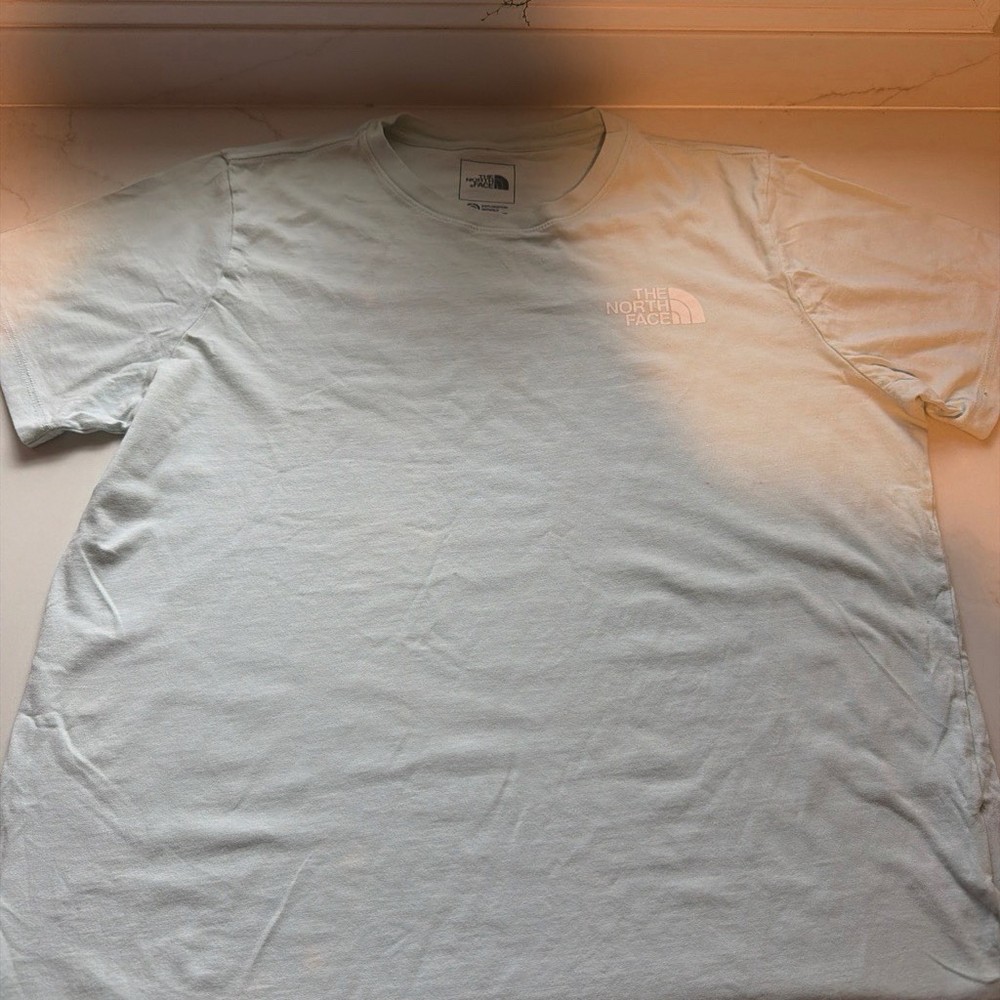 The North Face Women's Light Blue Cotton Logo Lightweight T-Shirt Size L
