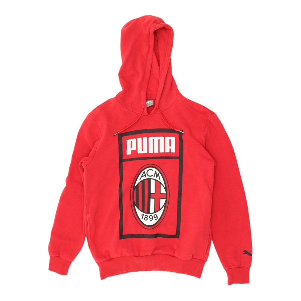 AC Milan Red Puma Pullover Hoodie - Vintage Football Sportswear for Men-image