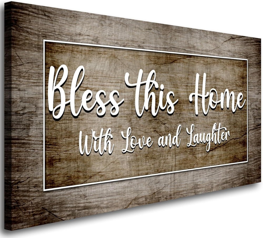 Bless This Home Wall 20inchx40inch, with Love and Laughter