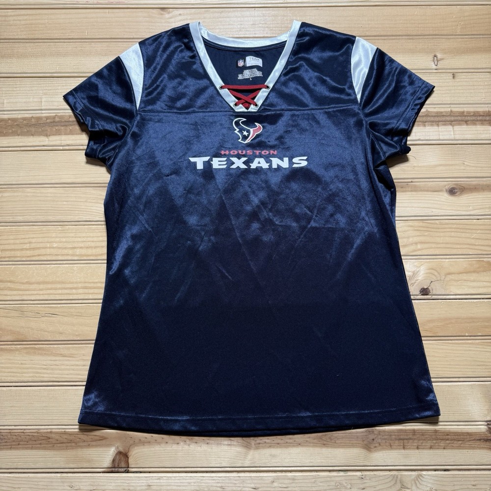 Houston Texans NFL Womens Blue Football Jersey Size Large