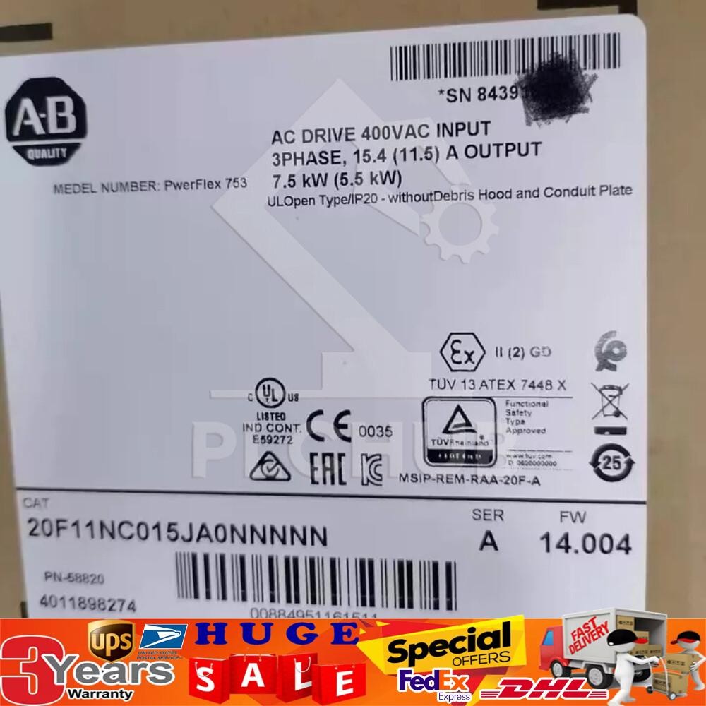 NEW~ Allen Bradley  20F11NC015JA0NNNNN PowerFlex 753 AC Drive, Air Cooled