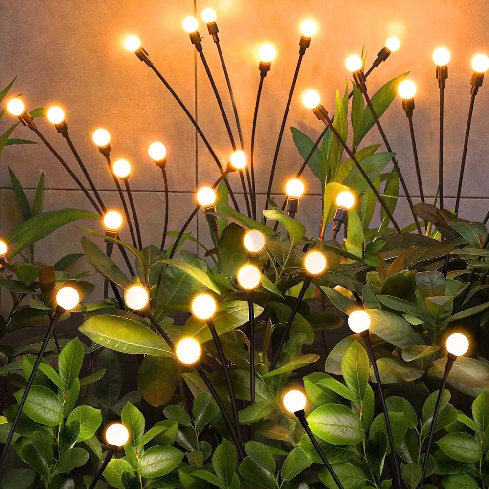 60 LED Solar Firefly Lights Outdoor – 10 Pack Swaying Garden Lights