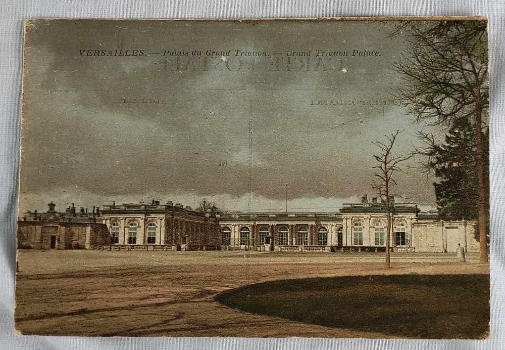 Versailles Grand Trianon Palace France Vintage Sepia Postcard