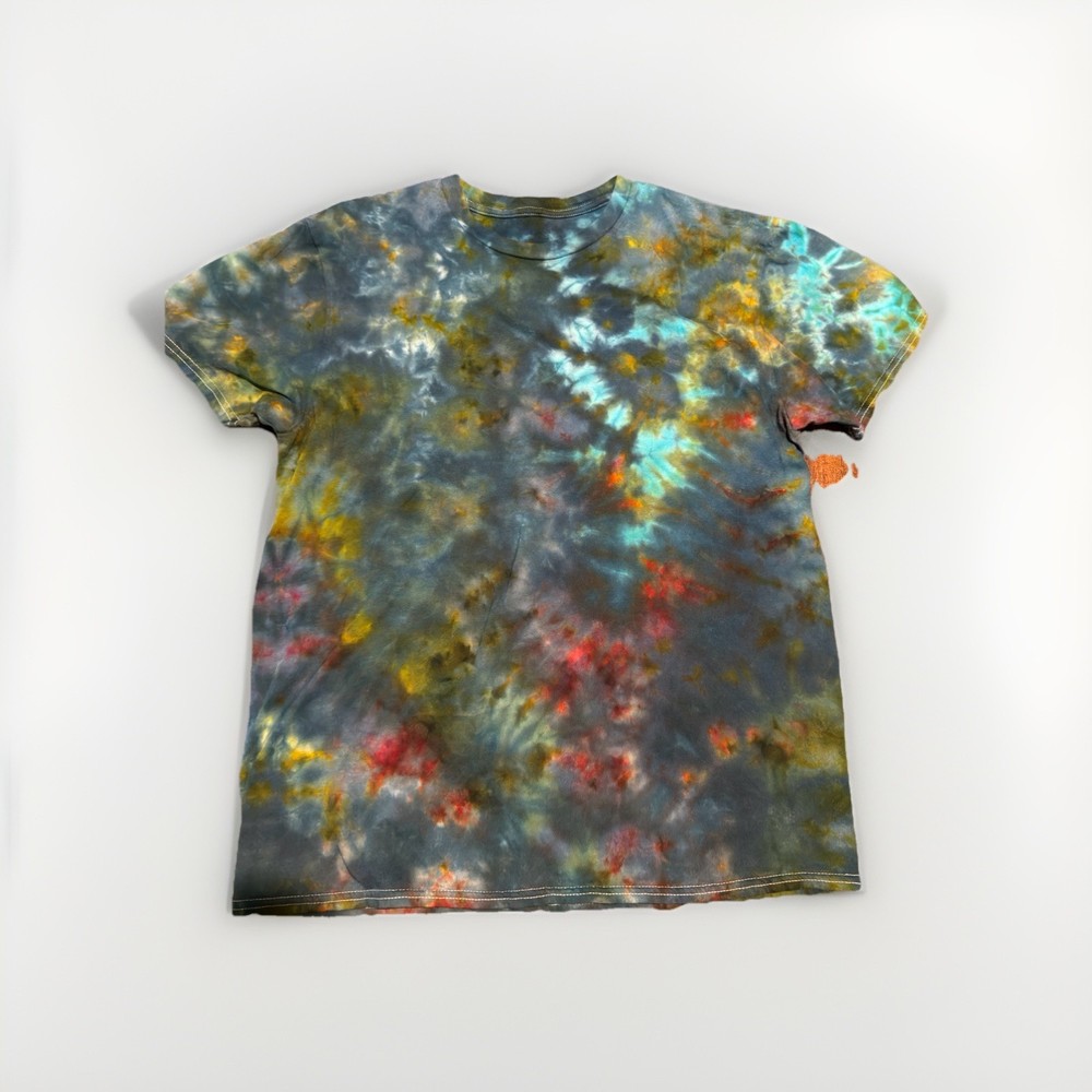 Hand Dyed Tie Dye Short Sleeve T Shirt Unisex For Men And Women 100% Cotton