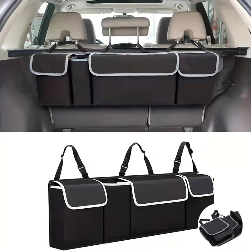 Back Seat Organizer Interior Accessories Car Trunk Storage Bag Oxford 4Pocket US