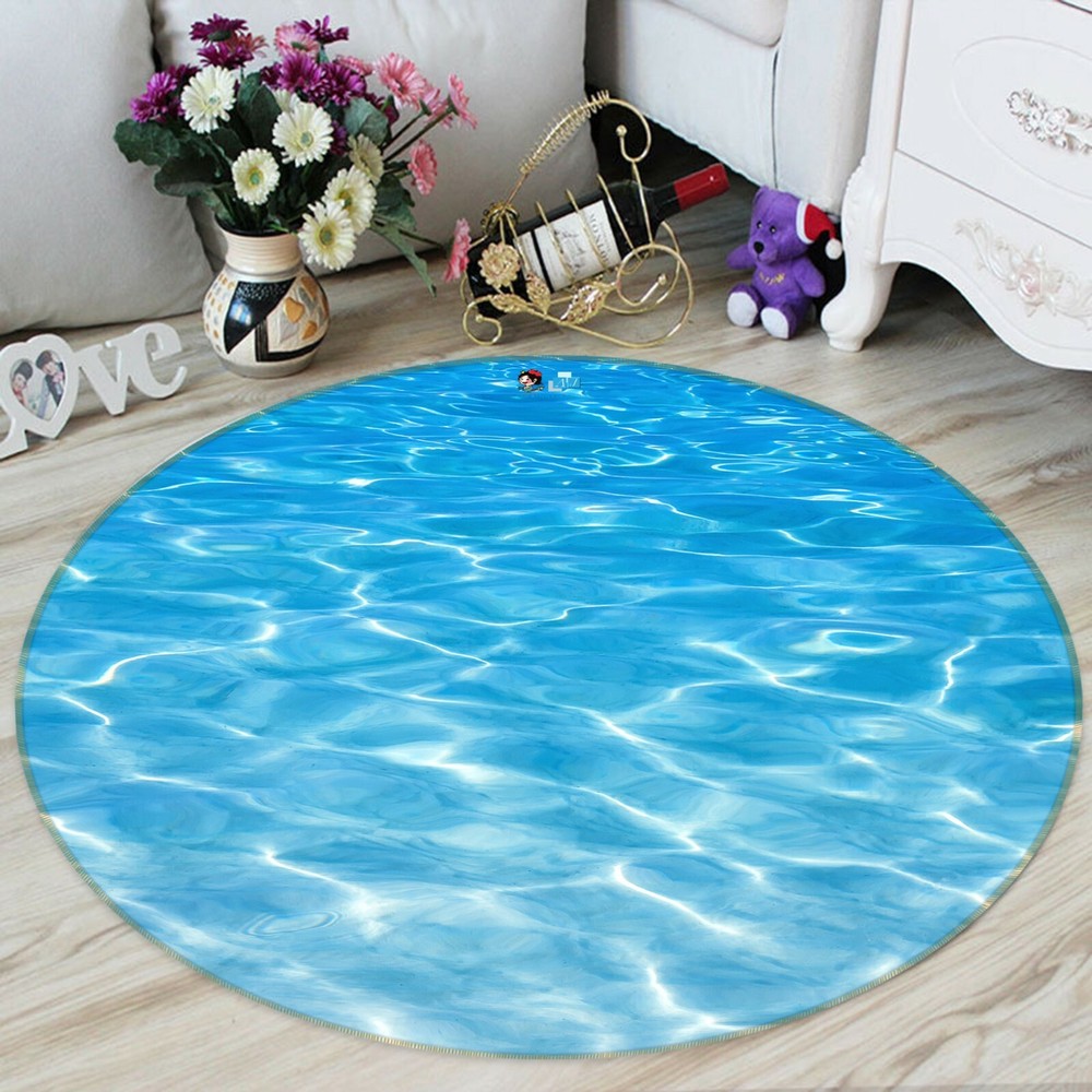 3D Blue Water Pattern NAO3675 Game Rug Mat Elegant Photo Carpet Mat Fay