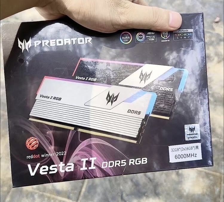 Acer Predator 32GB DDR5 6000MHz RGB RAM for ASUS ROG Z790 Desktops-image