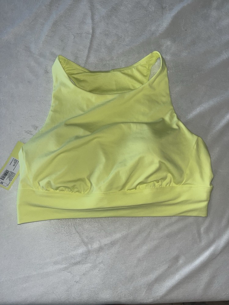 Womens Size 3x Sports Bra High Neck Longline Removable Pads All In Motion