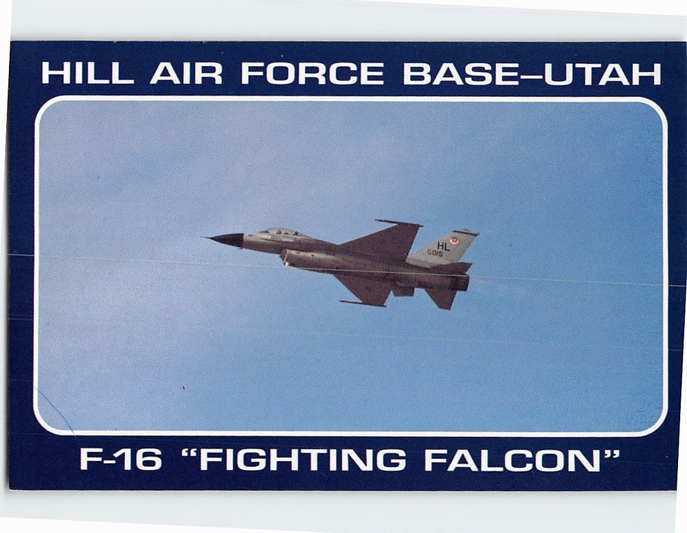 Postcard F-16 Fighting Falcon Hill Air Force Base Utah USA